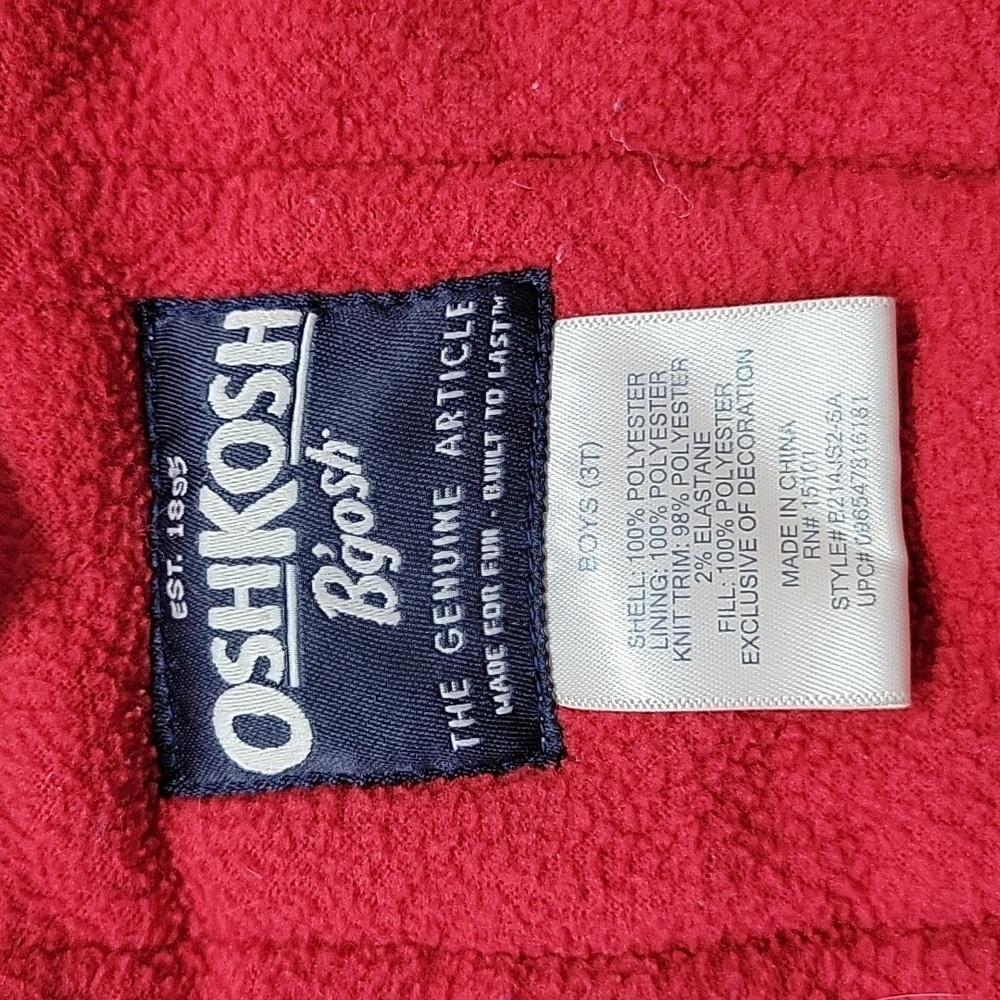 Oshkosh B’gosh Navy Blue Hooded Jacket Winter Coat Full Zip Kids Boys 3T - Picture 7 of 10